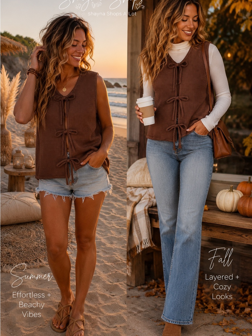 Zenana Outfitters Brown Knit Sweater